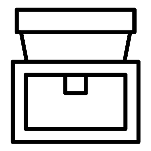 Estilo del icono del cofre del tesoro de diseño vectorial