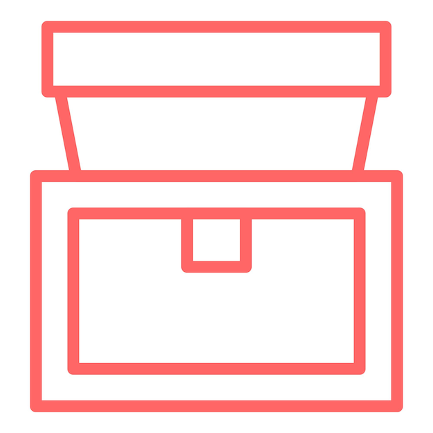Estilo del icono del cofre del tesoro de diseño vectorial