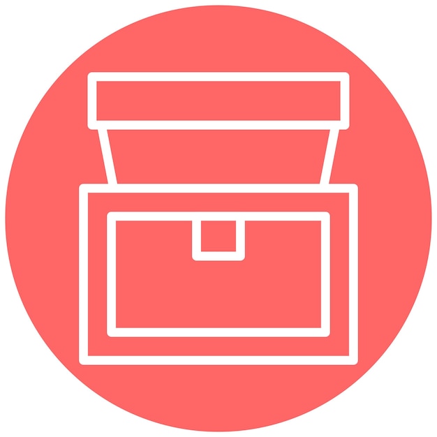 Estilo del icono del cofre del tesoro de diseño vectorial