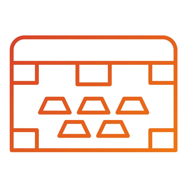 Estilo del icono del cofre del tesoro de diseño vectorial