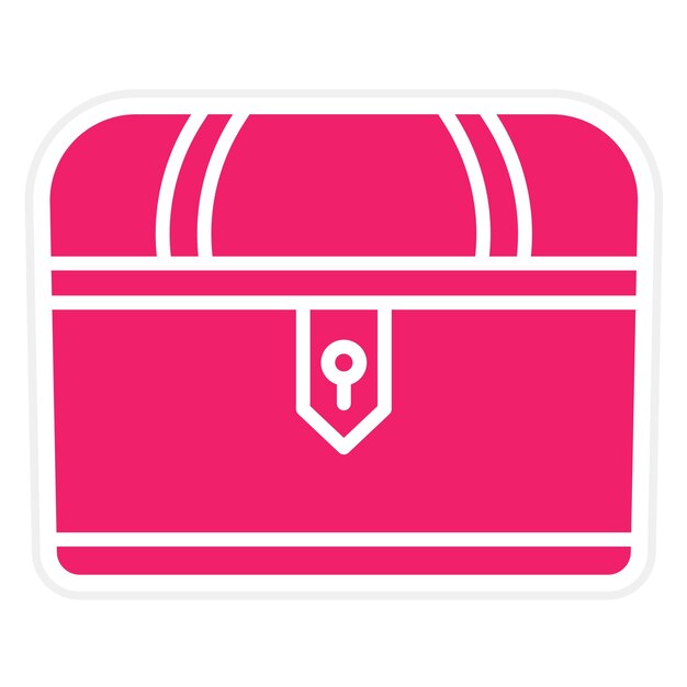 Estilo del icono del cofre del tesoro de diseño vectorial
