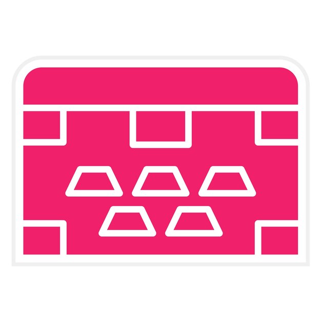 Estilo del icono del cofre del tesoro de diseño vectorial