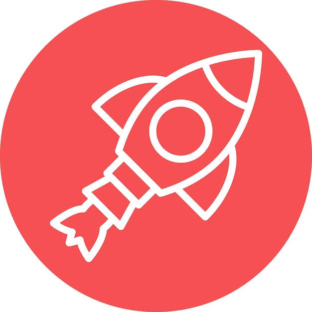 Estilo del icono del cohete de diseño vectorial