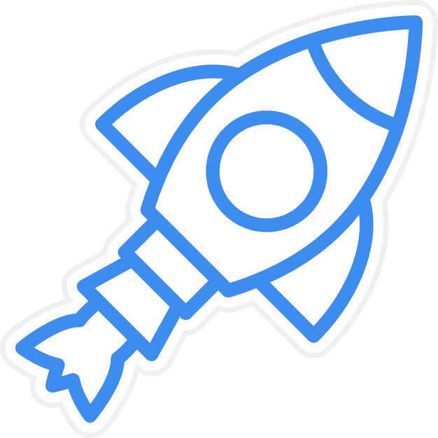 Estilo del icono del cohete de diseño vectorial