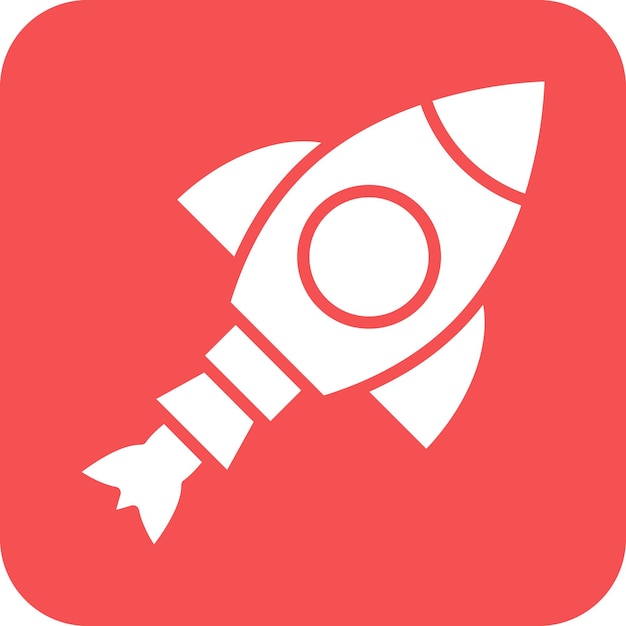 Estilo del icono del cohete de diseño vectorial
