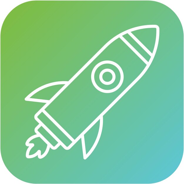 Estilo del icono del cohete de diseño vectorial