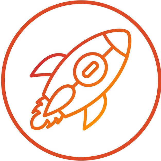 Estilo del icono del cohete de diseño vectorial