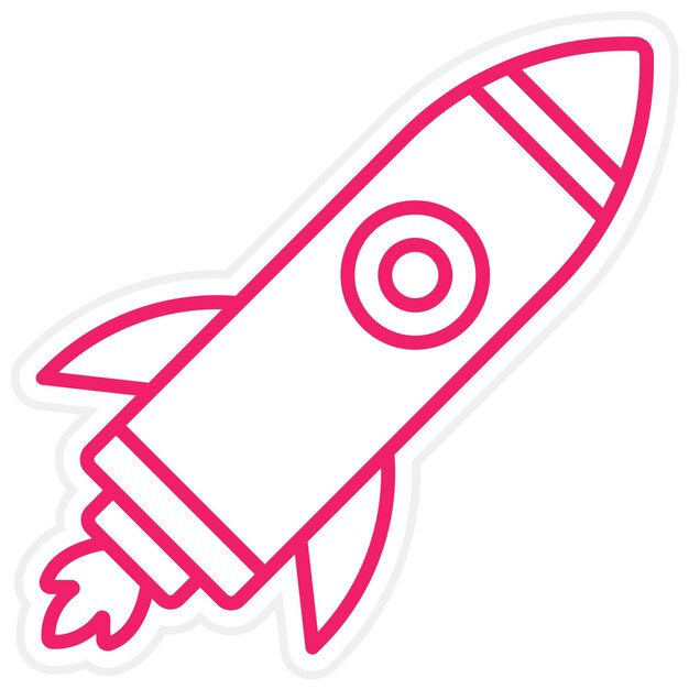 Estilo del icono del cohete de diseño vectorial