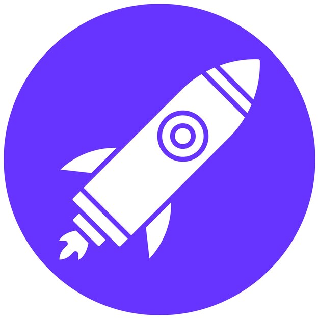 Estilo del icono del cohete de diseño vectorial