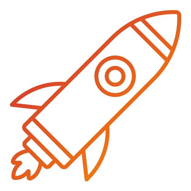 Estilo del icono del cohete de diseño vectorial
