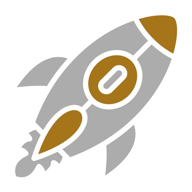 Estilo del icono del cohete de diseño vectorial