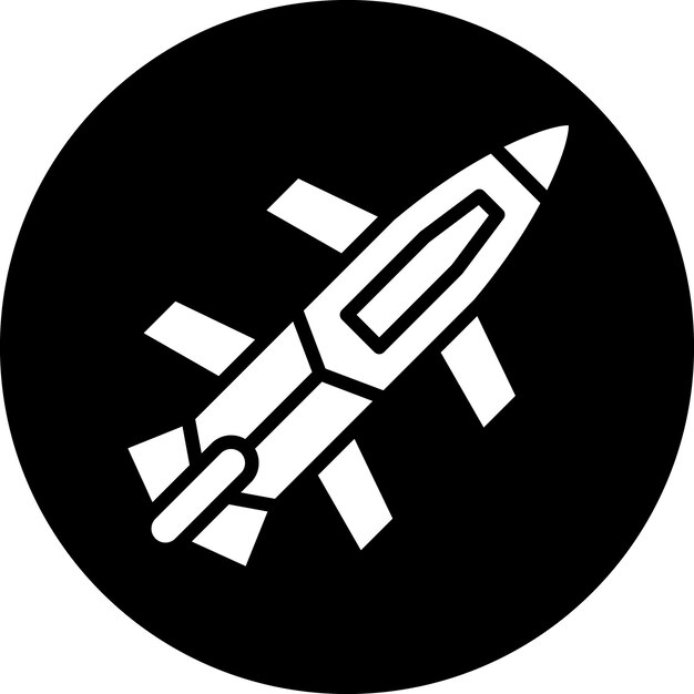 Estilo del icono del cohete del ejército