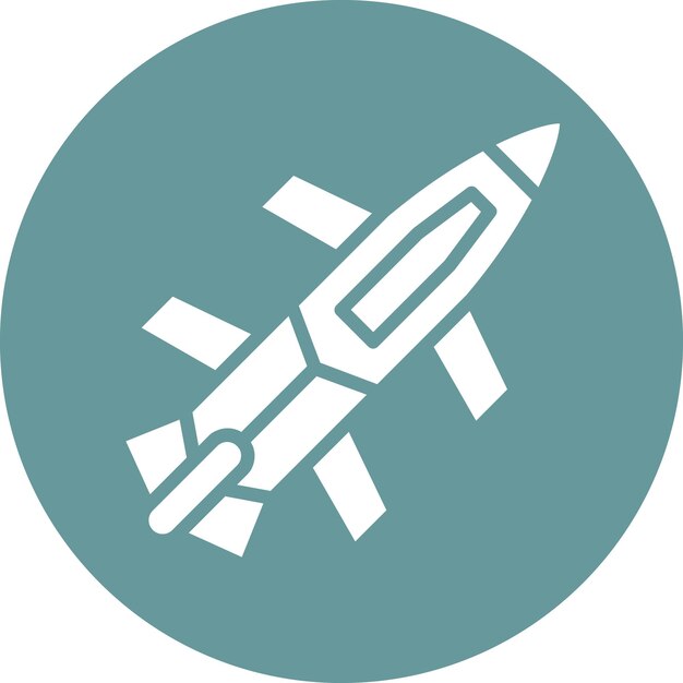 Estilo del icono del cohete del ejército