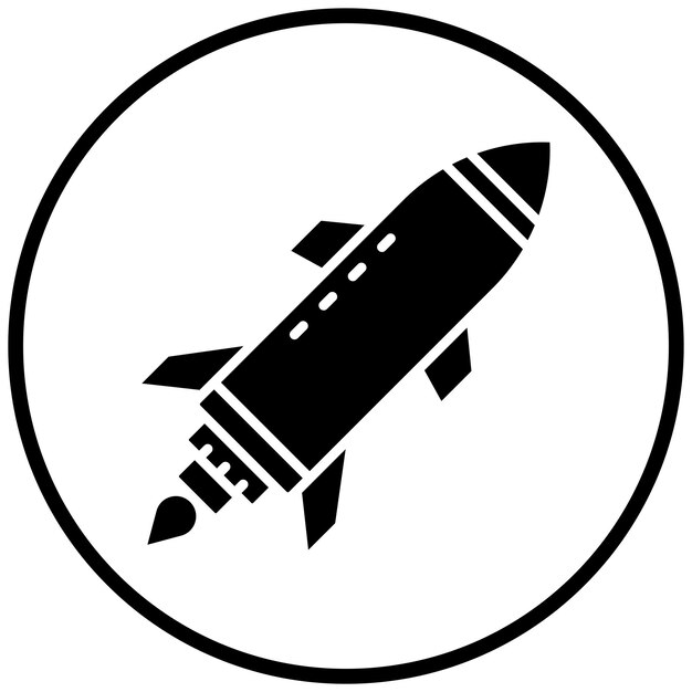 Estilo del icono del cohete del ejército
