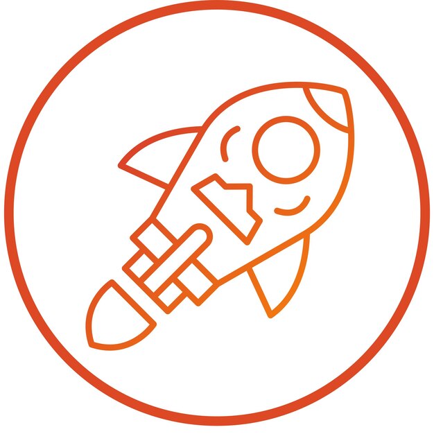 Estilo del icono del cohete