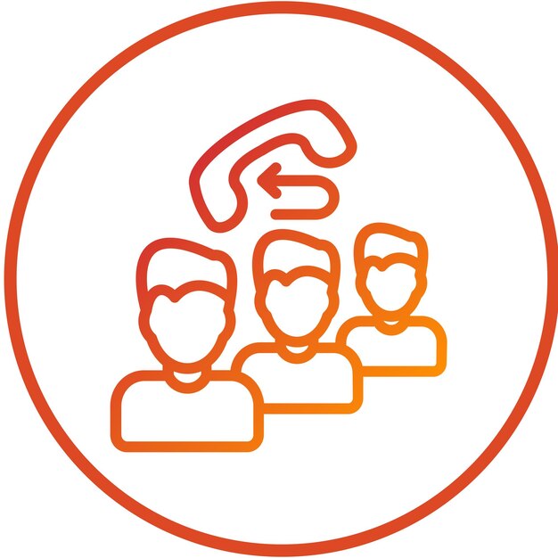 Estilo del icono de la cola de devolución de llamadas de diseño vectorial