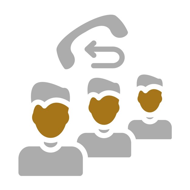 Estilo del icono de la cola de devolución de llamadas de diseño vectorial