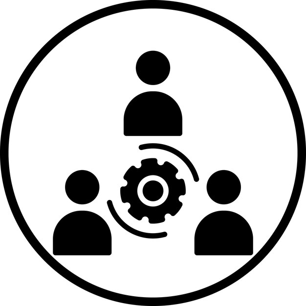 Estilo de icono de colaboración de diseño vectorial