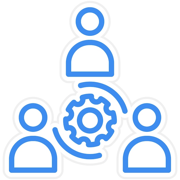 Estilo de icono de colaboración de diseño vectorial