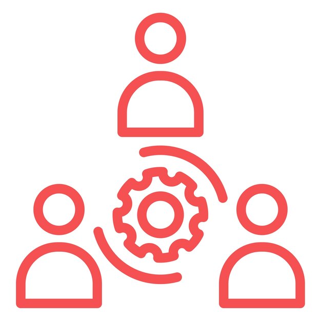 Estilo de icono de colaboración de diseño vectorial