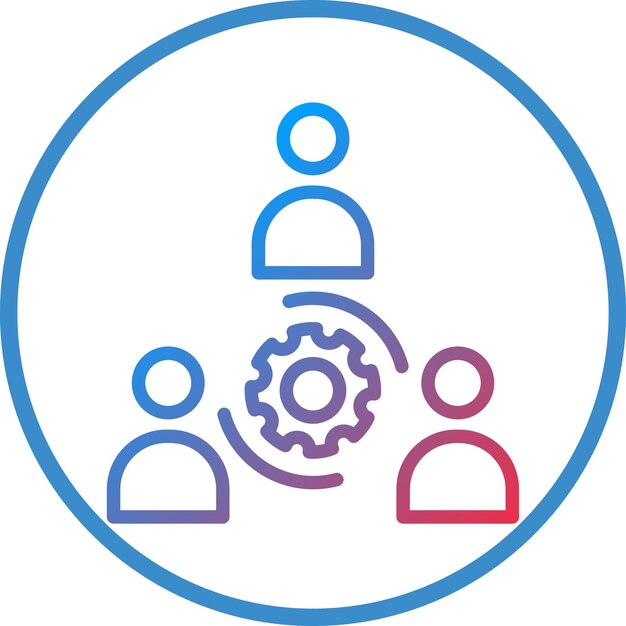 Estilo de icono de colaboración de diseño vectorial