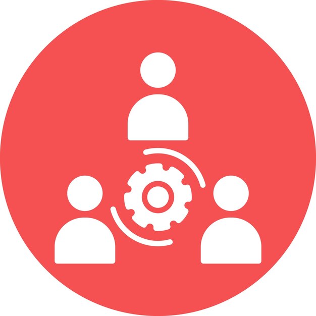 Estilo de icono de colaboración de diseño vectorial