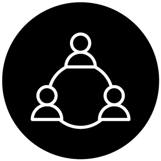 Estilo de icono de colaboración de diseño vectorial