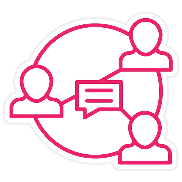 Estilo de icono de colaboración de diseño vectorial