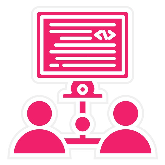 Estilo de icono de colaboración de diseño vectorial