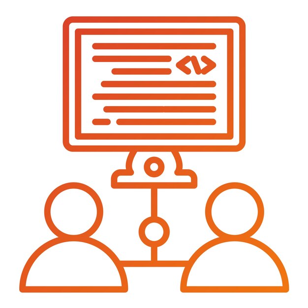 Estilo de icono de colaboración de diseño vectorial