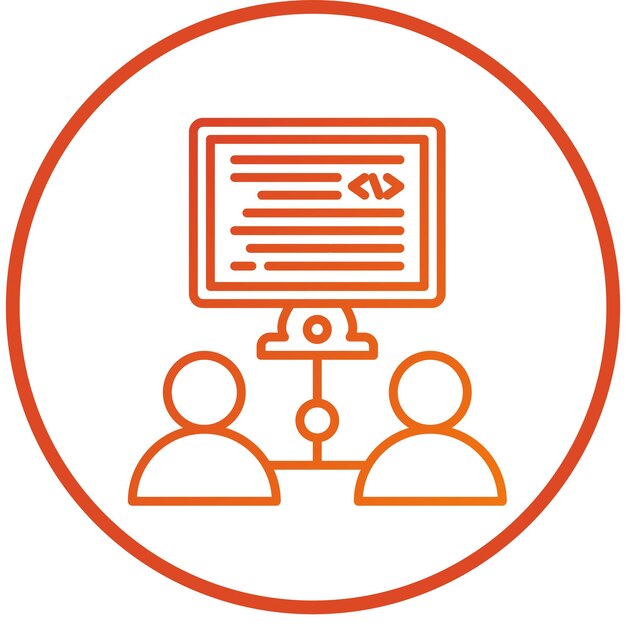 Estilo de icono de colaboración de diseño vectorial