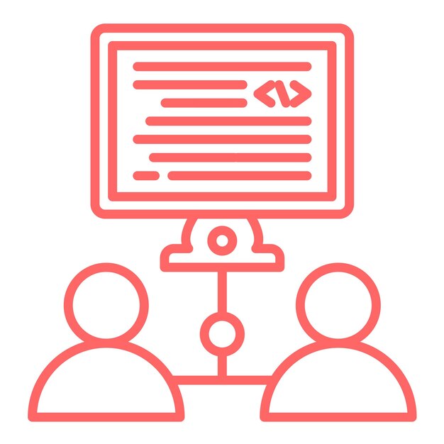 Estilo de icono de colaboración de diseño vectorial