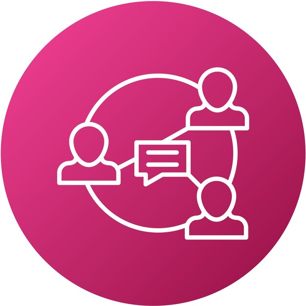 Estilo de icono de colaboración de diseño vectorial