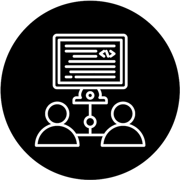 Estilo de icono de colaboración de diseño vectorial