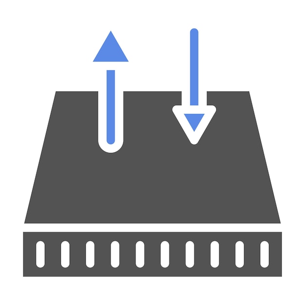 Estilo del icono del colchón de diseño vectorial