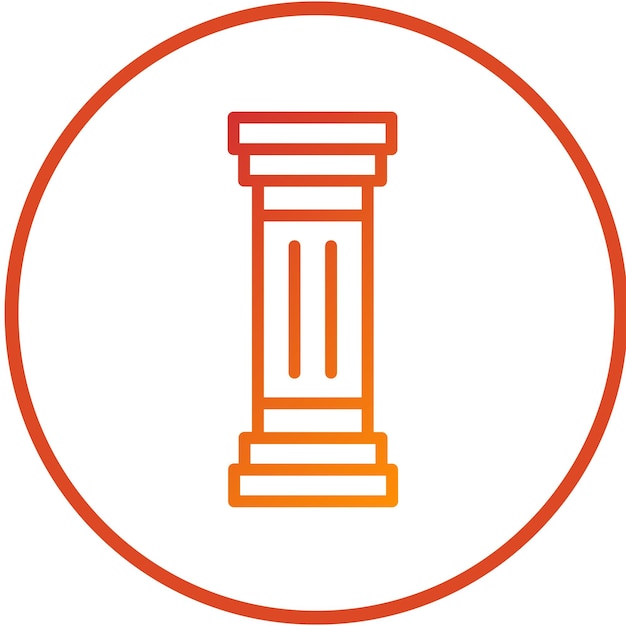 Estilo del icono de la columna de diseño vectorial