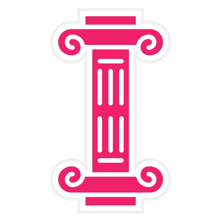 Vector estilo del icono de la columna de diseño vectorial