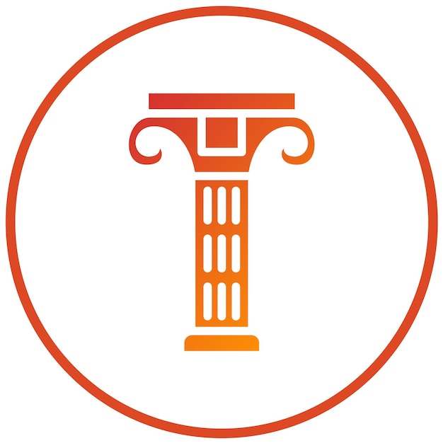 Estilo del icono de la columna de diseño vectorial