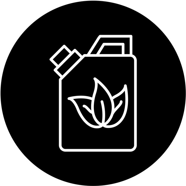 Estilo de icono de combustible ecológico de diseño vectorial