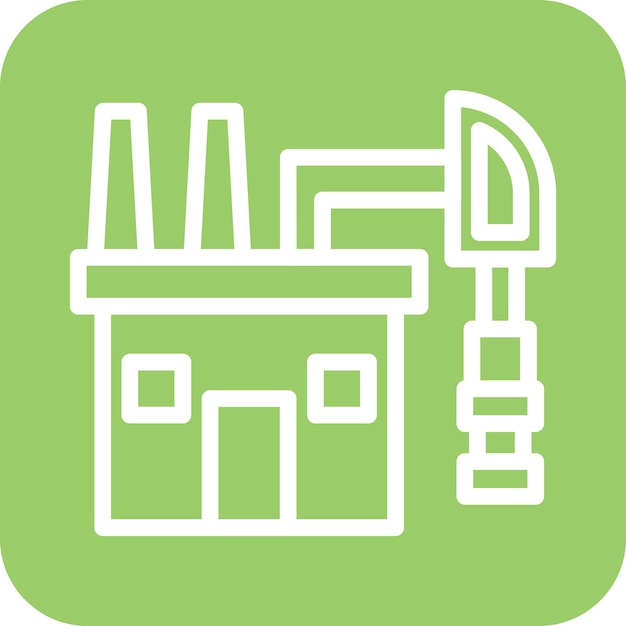 Estilo del icono de los combustibles fósiles