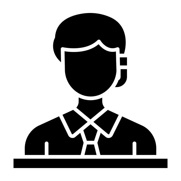 Estilo del icono del comentarista de diseño vectorial