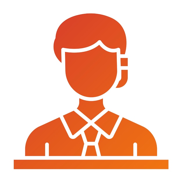 Estilo del icono del comentarista de diseño vectorial