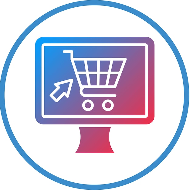 Estilo de icono de comercio electrónico de diseño vectorial