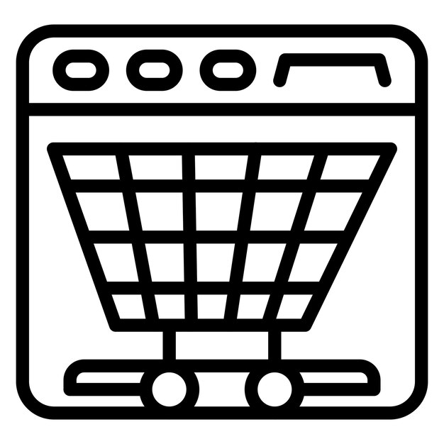 Estilo de icono de comercio electrónico de diseño vectorial