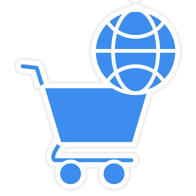 Estilo de icono de comercio electrónico de diseño vectorial