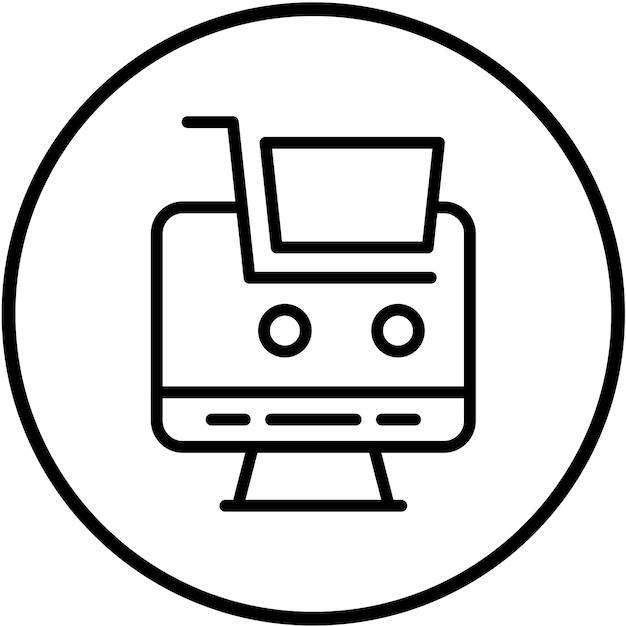 Estilo de icono de comercio electrónico de diseño vectorial