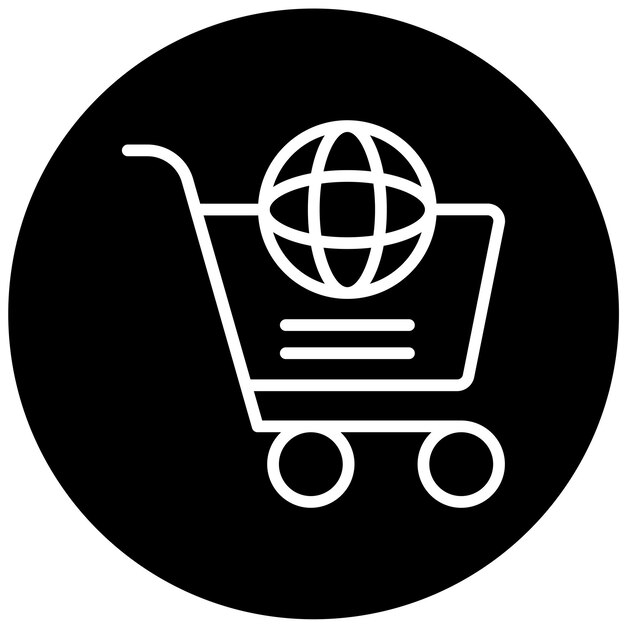 Estilo de icono de comercio electrónico de diseño vectorial