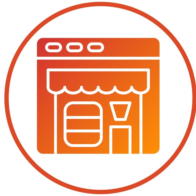 Estilo de icono de comercio electrónico de diseño vectorial
