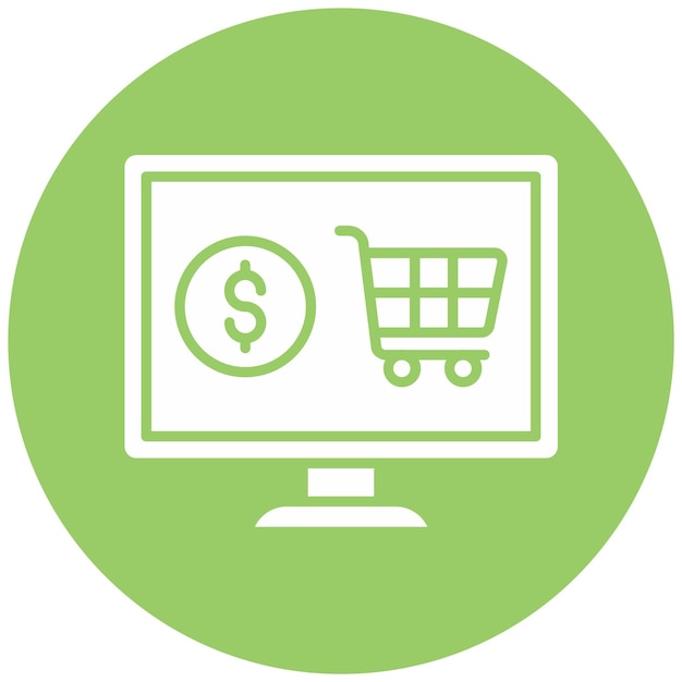 Estilo de icono de comercio electrónico de diseño vectorial