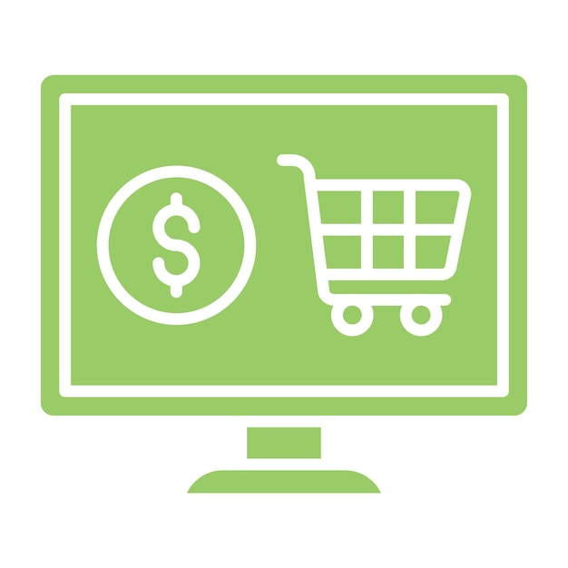 Estilo de icono de comercio electrónico de diseño vectorial